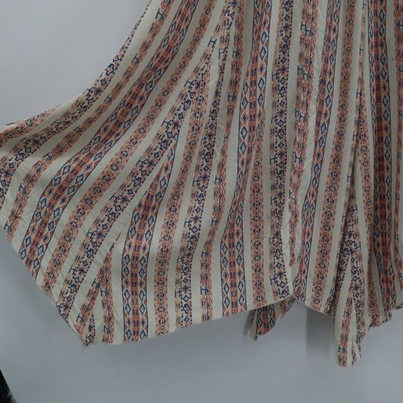 En Crème Maxi Dress Womens L Beige Boho Artsy Ethnic Gypsy Resort Beach Relaxed - Picture 14 of 16